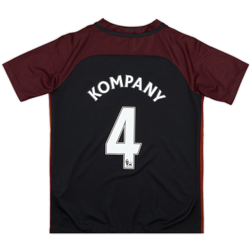 2016-17 Manchester City Away Shirt Kompany #4 - 10/10 - (S.Boys)