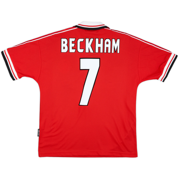 1998-00 Manchester United Home Shirt Beckham #7 - 9/10 - (Y)