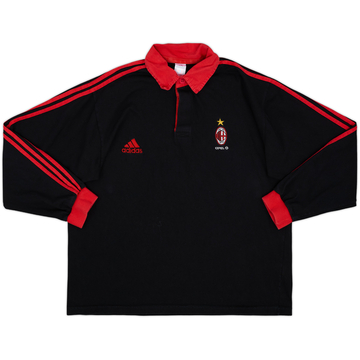 2000-01 AC Milan adidas Polo L/S Shirt - 8/10 - (XL)