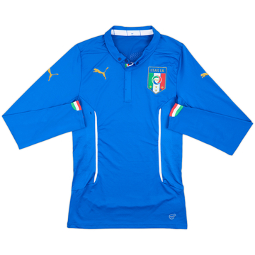 2014-15 Italy Player Issue (ACTV Fit) Home L/S Shirt - 4/10 - (L)