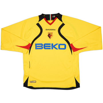 2007-08 Watford Home L/S Shirt - 5/10 - (XL)