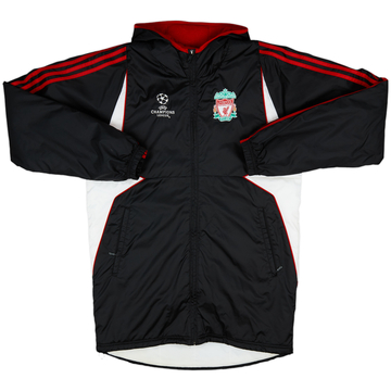 2007-08 Liverpool adidas CL Hooded Padded Bench Coat - 9/10 - (S)