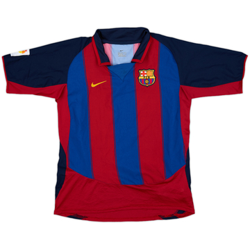 2003-04 Barcelona Home Shirt - 8/10 - (L.Boys)