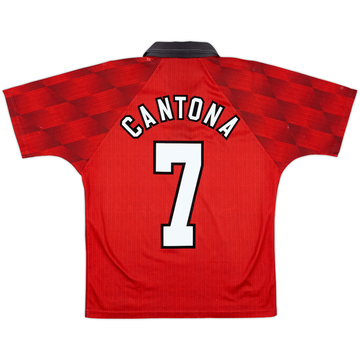 1996-98 Manchester United Home Shirt Cantona #7 - 7/10 - (Y)