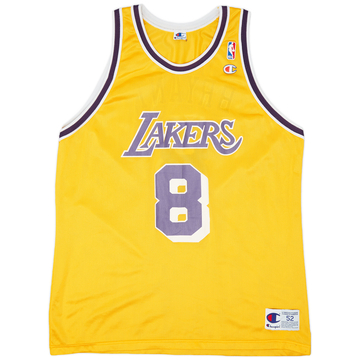 1996-99 LA Lakers Bryant #8 Champion Home Jersey (Very Good) XXL