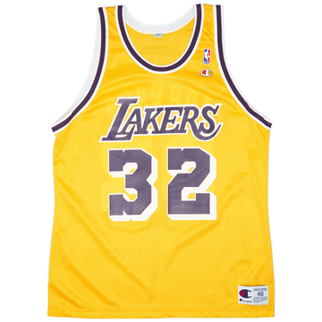 1996 LA Lakers Johnson #32 Champion Home Jersey (Excellent) XL