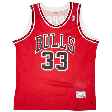 1991-98 Chicago Bulls Pippen #33 Champion Away Jersey (Very Good) XXL