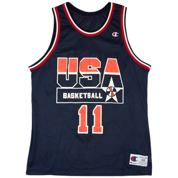 1992 USA Thomas #11 Champion Away Jersey (Excellent) XL