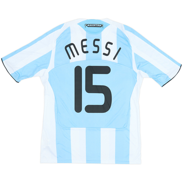 2007-09 Argentina Home Shirt Messi #15