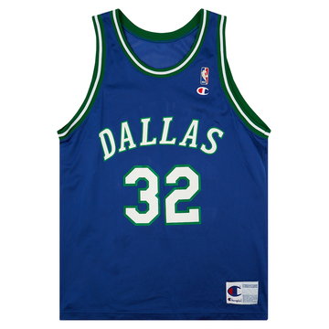 1993-95 Dallas Mavericks Mashburn #32 Champion Away Jersey (Very Good) L
