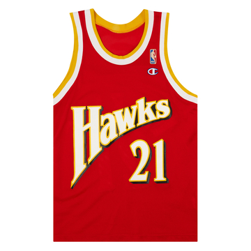 1992-94 Atlanta Hawks Wilkins #21 Champion Away Jersey (Excellent) S