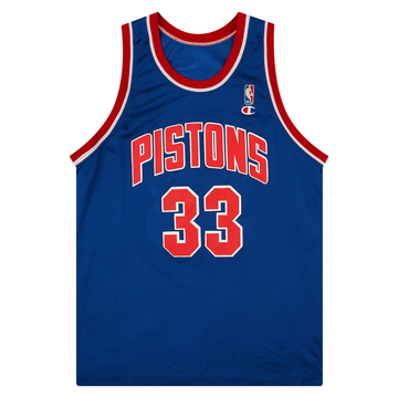 1994-95 Detroit Pistons Hill #33 Champion Away Jersey (Excellent) L