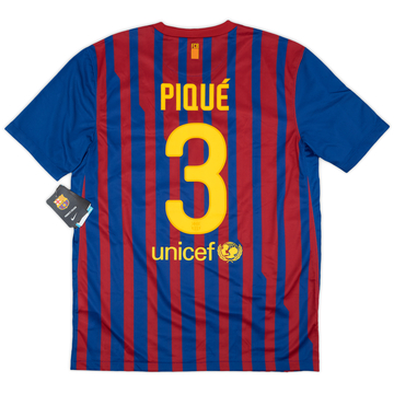 2011-12 Barcelona Home Shirt Pique #3 (L)