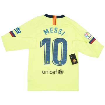 2018-19 Barcelona Away L/S Shirt Messi #10 (S)