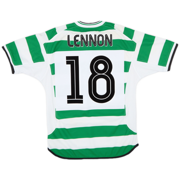 2001-03 Celtic Home Shirt Lennon #18 - 8/10 - (S)