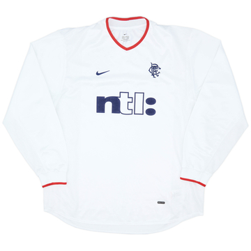 2001-02 Rangers Away L/S Shirt - 9/10 - (XL)