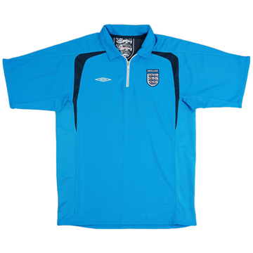 2006-07 England Umbro 1/4 Zip Polo Shirt - 8/10 - (L)