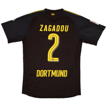 2017-18 Borussia Dortmund Authentic Away Shirt Zagadou #2 - 10/10 - (L)