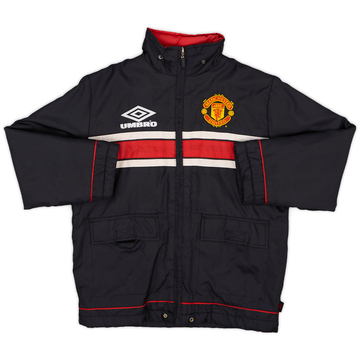 1998-99 Manchester United Umbro Padded Bench Coat - 7/10 - (M.Boys)