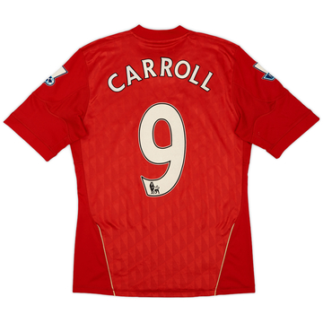 2010-12 Liverpool Home Shirt Carroll #9 - 6/10 - (S)