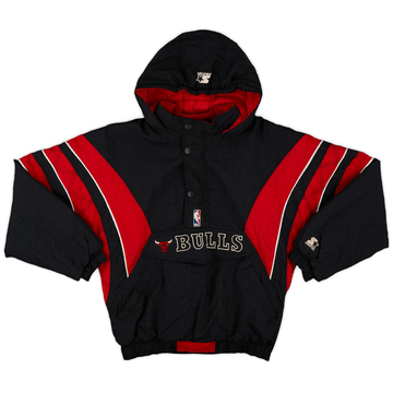 1990s Chicago Bulls Starter 1/2 Zip Rain Coat - 6/10 - (XL.Boys)