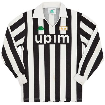 1991-92 Juventus Home L/S Shirt - 6/10 - (YS)