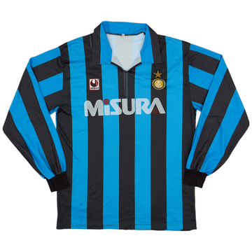 1990-91 Inter Milan Home L/S Shirt - 5/10 - (M)