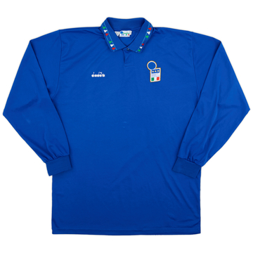 1992-93 Italy Home L/S Shirt - 8/10 - (XL)