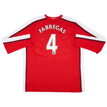 2008-10 Arsenal Home L/S Shirt Fabregas #4 - 9/10 - (3XL)