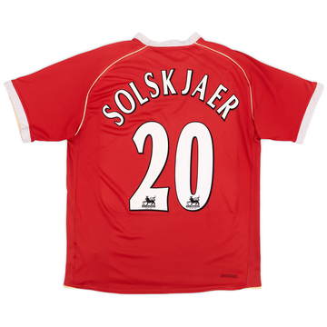 2006-07 Manchester United Home Shirt Solskjaer #20 - 5/10 - (L)