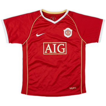2006-07 Manchester United Home Shirt - 6/10 - (6-7Years)