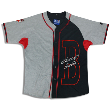1990s Chicago Bulls Starter Baseball Jersey L
