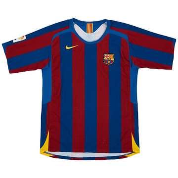 2005-06 Barcelona Home Shirt - 8/10 - (XL.Boys)