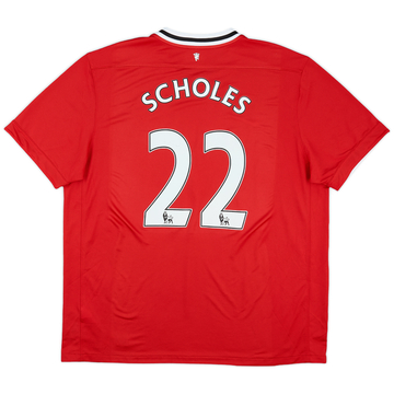 2011-12 Manchester United Home Shirt Scholes #22 - 8/10 - (XXL)