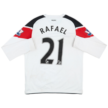 2010-12 Manchester United Away L/S Shirt Rafael #21 - 4/10 - (XL.Boys)