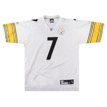 2007 Pittsburgh Steelers Roethlisberger #7 Reebok Premier Jersey (Away) XL