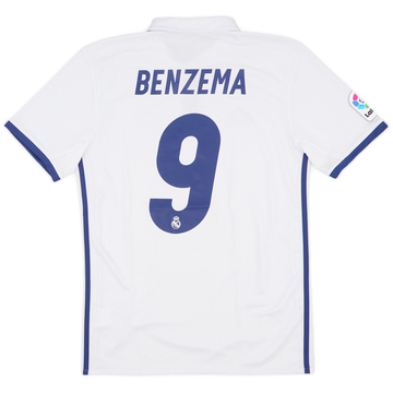 2016-17 Real Madrid Home Shirt Benzema #9 (S)