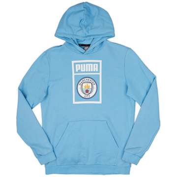 2019-20 Manchester City Puma Hooded Sweat Top - 6/10 - (XL.Boys)