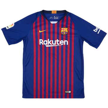 2018-19 Barcelona Home Shirt - 8/10 - (XL.Boys)