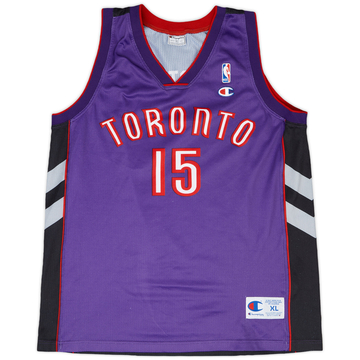 1999-03 Toronto Raptors Carter #15 Champion Away Jersey - 9/10 - (XL)