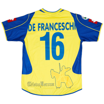 2004-05 Chievo Verona Match Worn Home Shirt De Franceschi #16