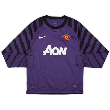 2010-11 Manchester United Yellow GK Shirt - 8/10 - (M.Boys)