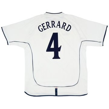2001-03 England Home Shirt Gerrard #4 - 5/10 - (XL)