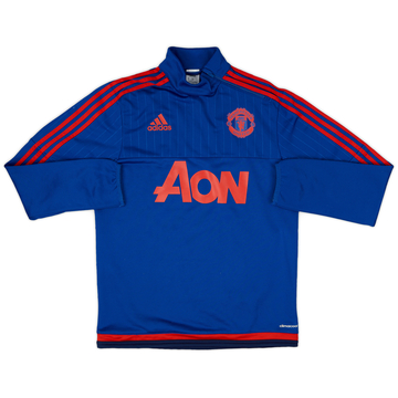 2015-16 Manchester United adidas 1/4 Zip Training Top - 9/10 - (S)
