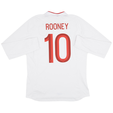 2012-13 England Home L/S Shirt Rooney #10 - 9/10 - (L)