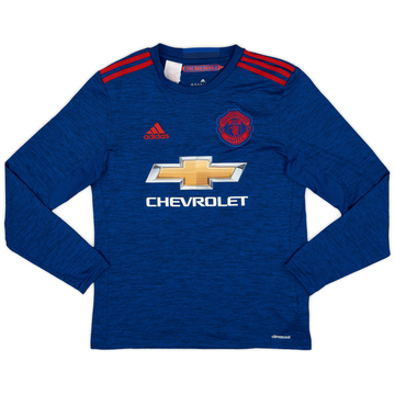 2016-17 Manchester United Away L/S Shirt - 9/10 - (XL.Boys)