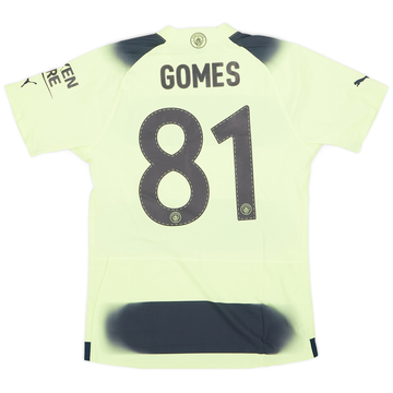2022-23 Manchester City Match Issue FA Cup Third Shirt Gomes #81