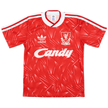 1989-91 Liverpool Home Shirt - 9/10 - (XS.Boys)