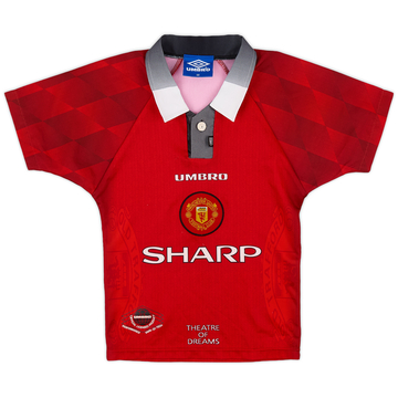 1996-98 Manchester United Home Shirt - 9/10 - (S.Boys)
