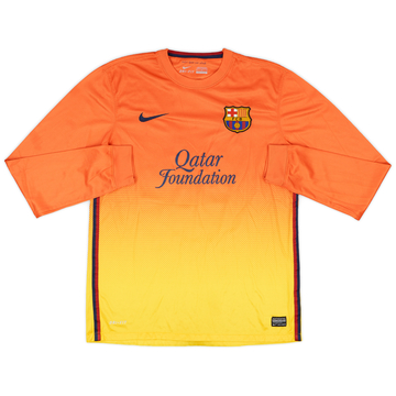 2012-13 Barcelona Match Issue Away L/S Shirt #16